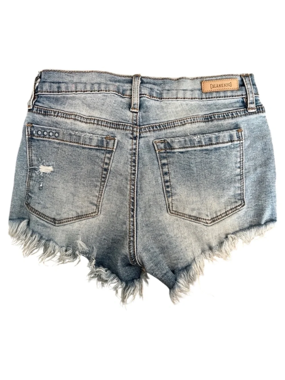 BLANKNYC Mini Lenox High Rise Distressed Denim Shorts Size 10